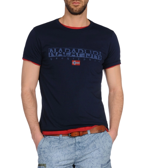 T-Shirt Napapijri Sapriol Short Blue Marine Men
