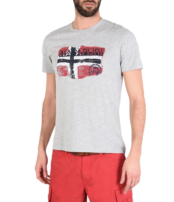 T-Shirt Napapijri Saleny Light Grey Mel Men