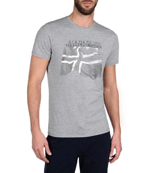 T-Shirt Napapijri Sinley Med Grey Mel Men