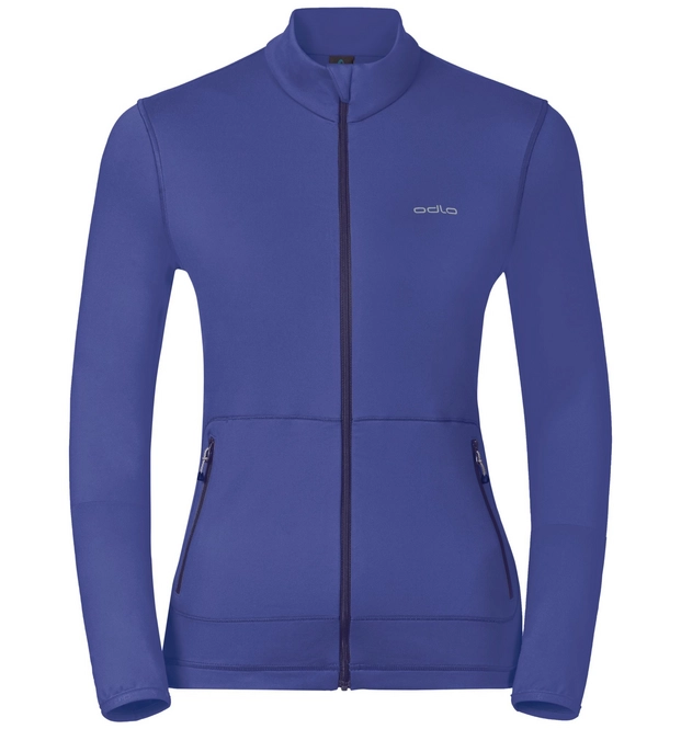 Fleece Odlo Womens Midlayer Full Zip Alagna Spectrum Blue