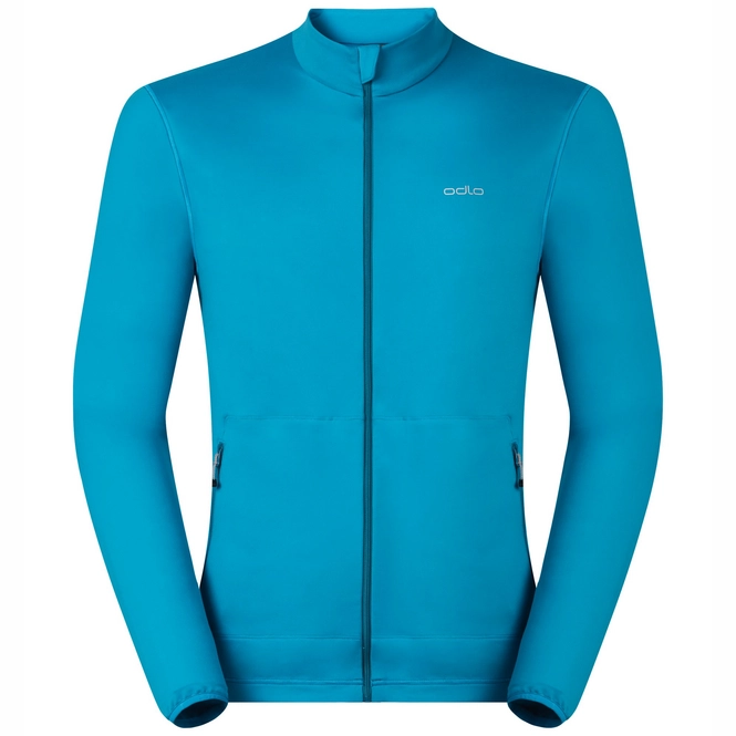 Sweatshirt Odlo Mens Midlayer Full Zip Alagna Blue Jewel