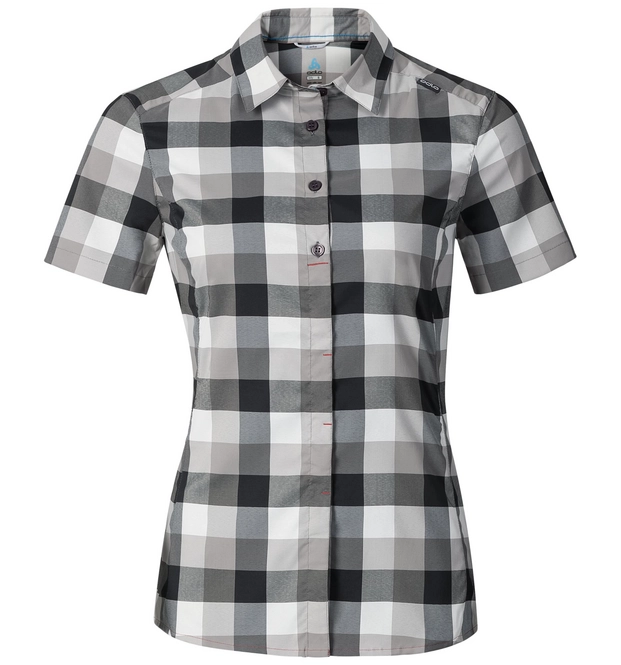 Shirt Odlo Womens Fairview Black Concrete Grey White
