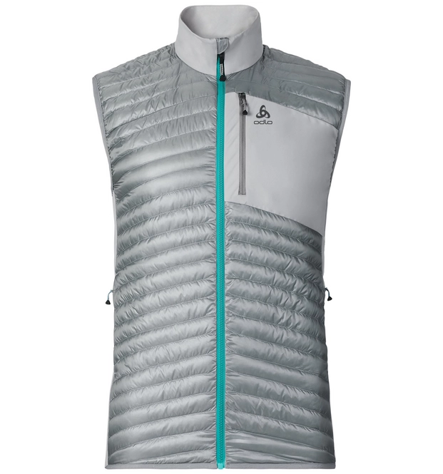 Body Warmer Odlo Mens Helium Cocoon Silver Platinum Grey