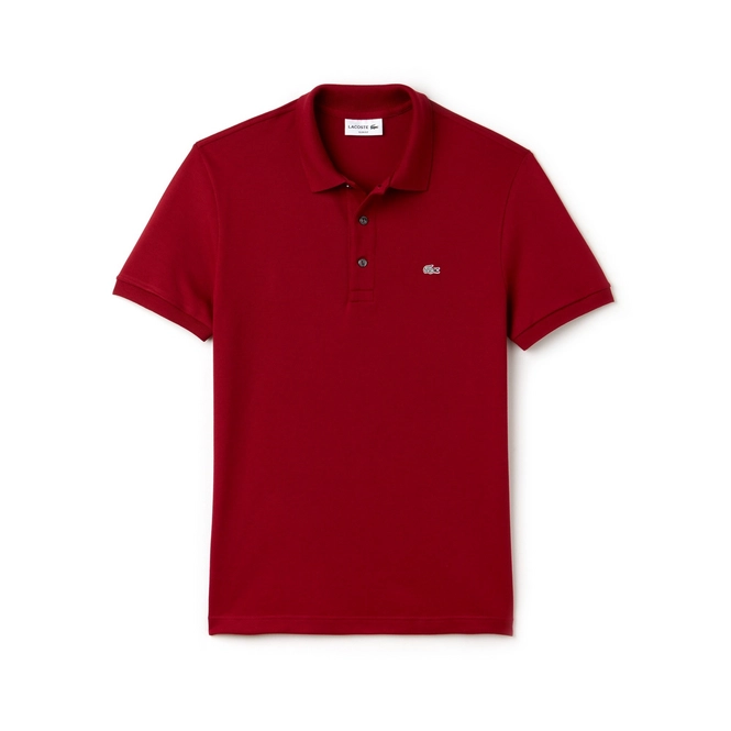 Polo Shirt Lacoste Slim Fit Stretch Pique Bordeaux