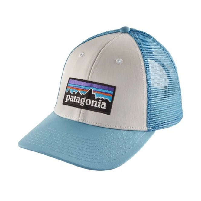 Cap Patagonia P-6 Logo LoPro Trucker Hat White w/Break Up Blue