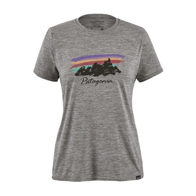 T-Shirt Patagonia Women's Capilene Cool Daily Graphic Free Hand Fitz Roy Feather Grey