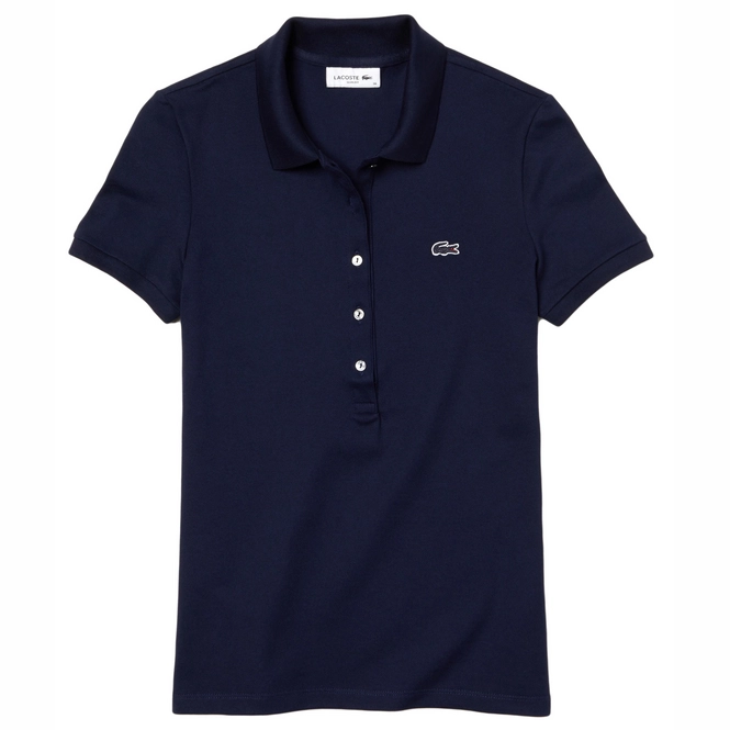 Polo Shirt Lacoste Women PF7845 Navy Blue