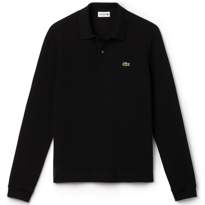 Polo Shirt Lacoste Longsleeve Slim Fit Noir