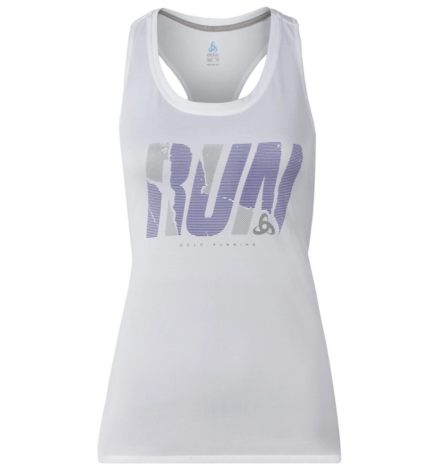 Vest Top Odlo Womens Tebe White Placed Print