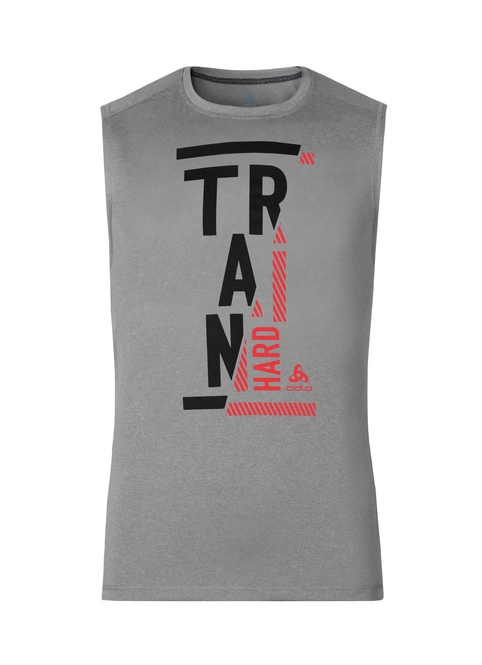 Vest Top Odlo Mens Raptor Grey Melange Train Ss17