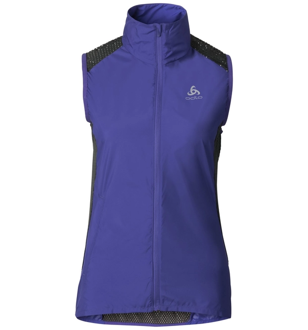 Body Warmer Odlo Womens Zepto Spectrum Blue Graphite Grey