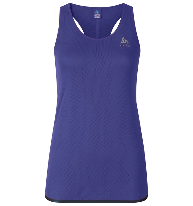 Vest Top Odlo Womens Yotta Spectrum Blue Pattern
