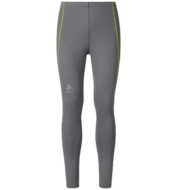 Leggings Odlo Mens Sliq Steel Grey Safety Yellow