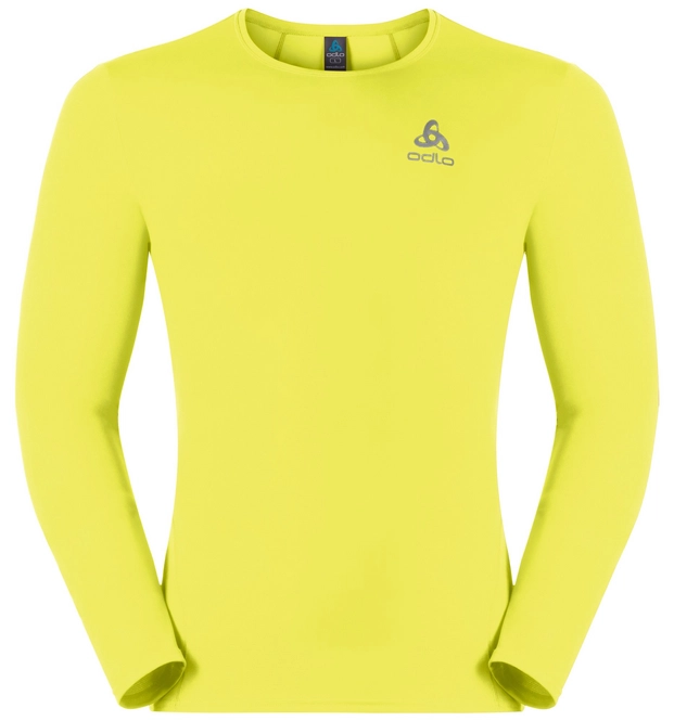 Long Sleeve T-Shirt Odlo Mens Imperium Safety Yellow