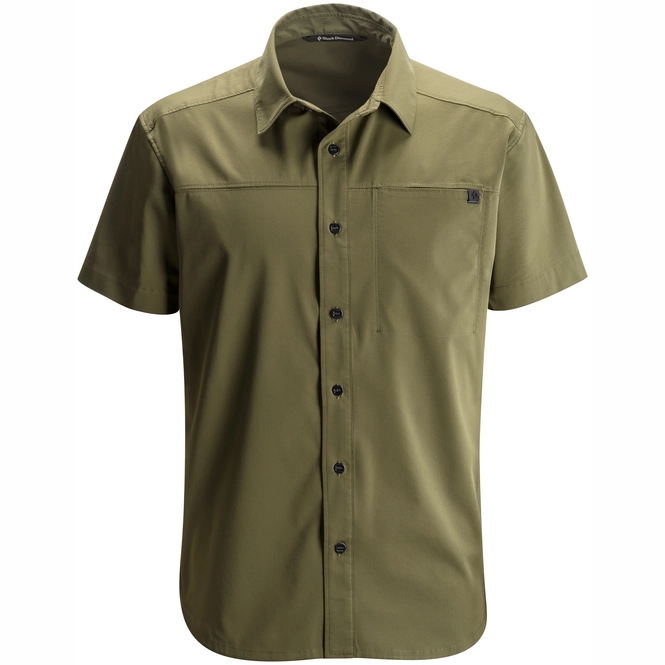 T-Shirt Black Diamond Men Ss Stretch Operator Shirt Burnt Olive
