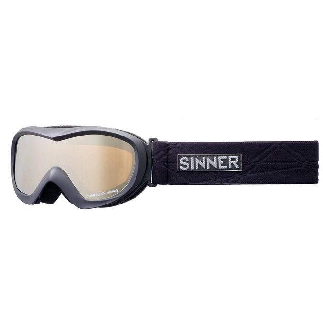 Ski Goggles Sinner Chameleon Matte Black Orange Mirror (Kids)