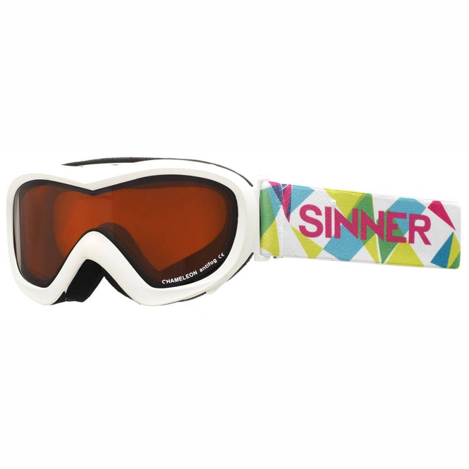 Ski Goggles Sinner Chameleon Matte White Orange (Kids)