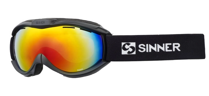 Ski Goggles Sinner Toxic Matte Black Red