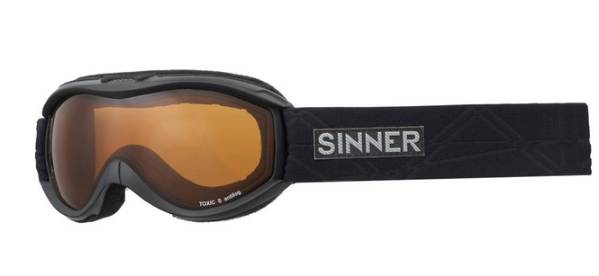 Ski Goggles Sinner Toxic Matte Kids Black Orange