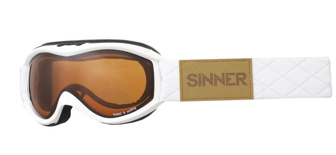 Ski Goggles Sinner Toxic Matte Kids White Orange
