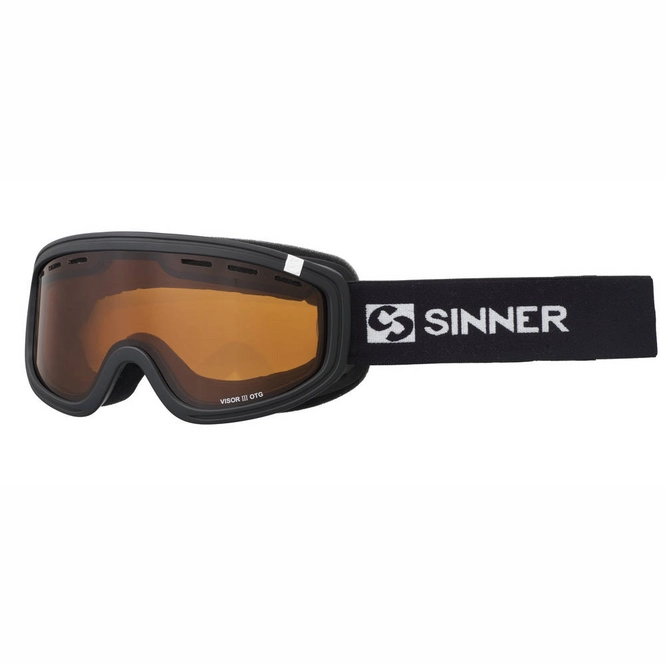 Ski Goggles Sinner Visor III OTG Matt Black Orange