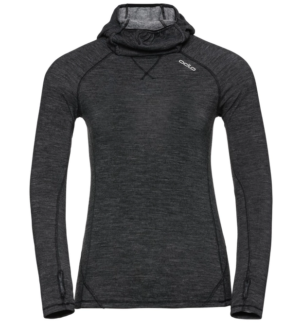 Undershirt Odlo Womens L/S With Facemask Revolution Tw Wa Black Melange