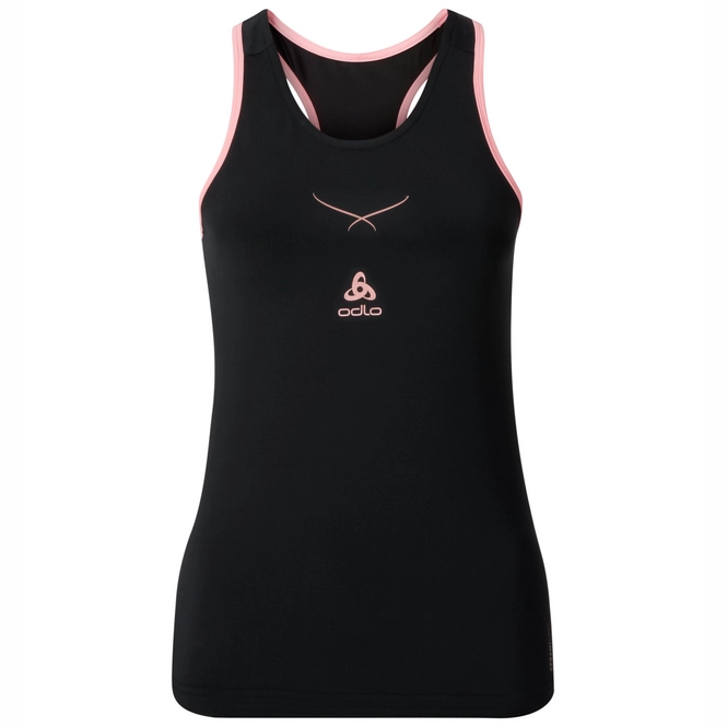 Vest Top Odlo Womens Singlet Crew Neck Ceramicool Black Fleur De Lotus
