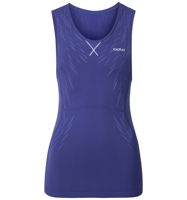 Vest Top Odlo Womens Evolution Light Blackcomb Spectrum Blue Baja Blue