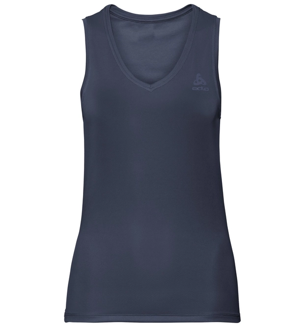 Vest Top Odlo Women SUW Top V-Neck Singlet Active F-Dry Light Diving Navy