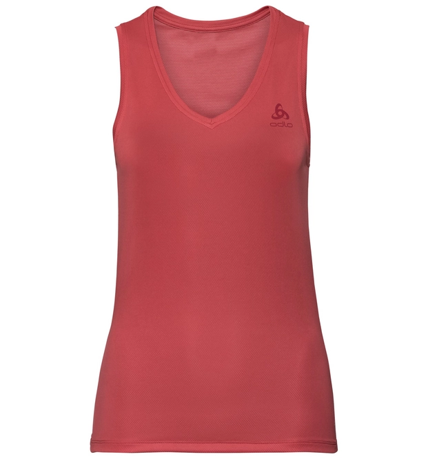 Vest Top Odlo Women SUW Top V-Neck Singlet Active F-Dry Light Chrysanthemum