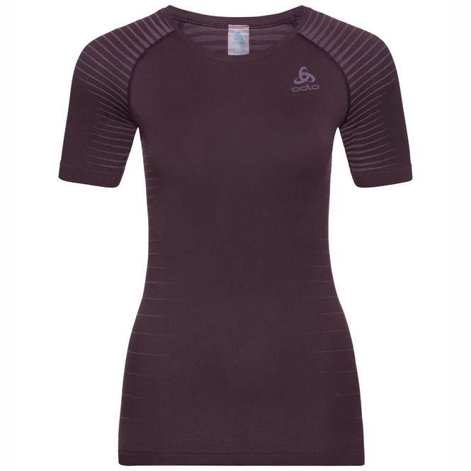 Undershirt Odlo Women SUW Top Crew Neck S/S Performance Light Plum Perfect Quail