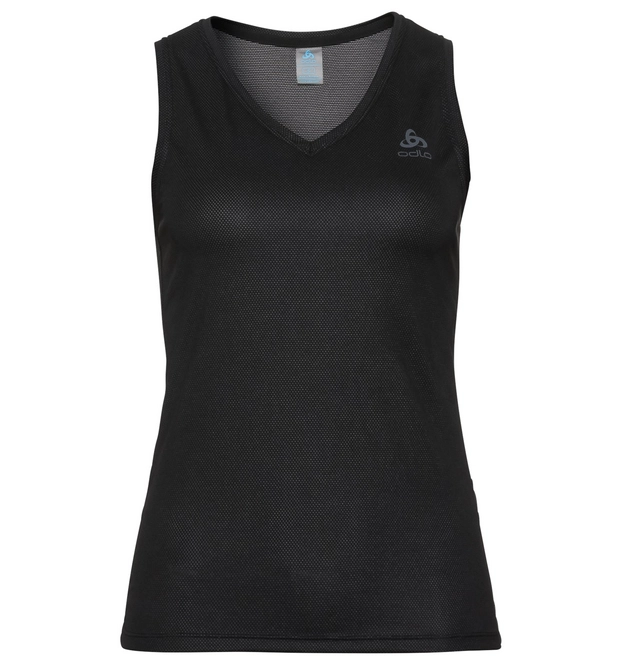 Vest Top Odlo Women SUW Top V-Neck Singlet Active F-Dry Light Black