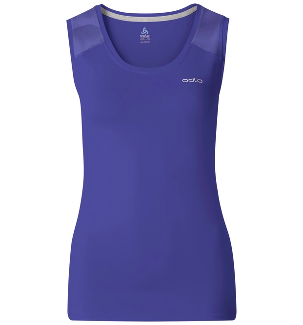 Vest Top Odlo Womens Sillian Spectrum Blue Placed Print