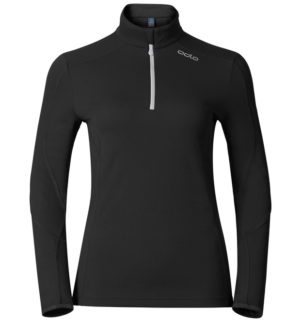 Sweatshirt Odlo Womens Midlayer 1/2 Zip La Molina Black