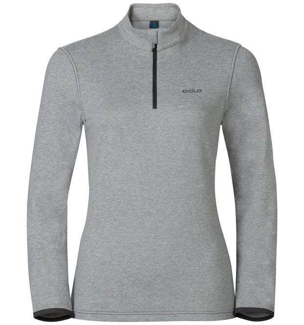 Sweatshirt Odlo Womens Midlayer 1/2 Zip Alagna Grey Melange