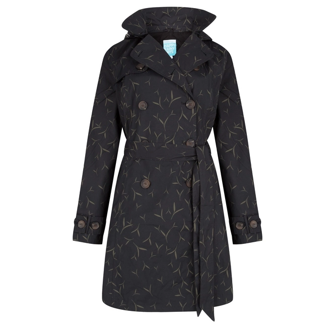 Raincoat Happy Rainy Days Trenchcoat Bonita Wing Black Moss