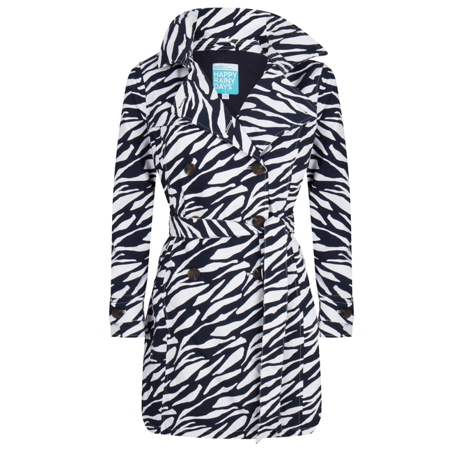 Raincoat Happy Rainy Days Trenchcoat Marit Zebra Midnight Off White