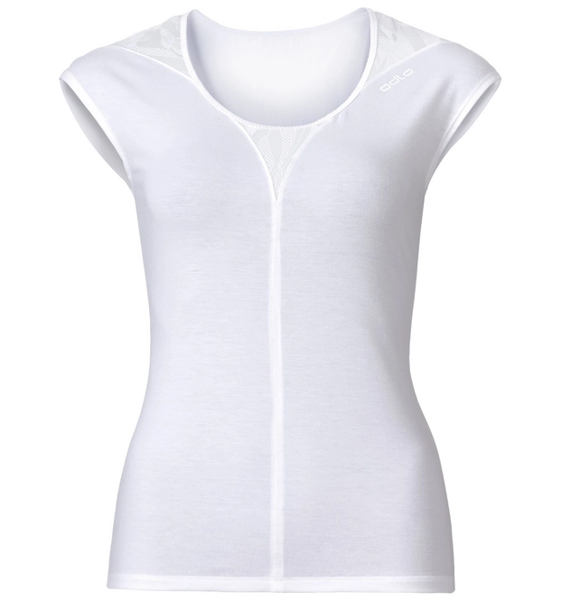 Undershirt Odlo Womens S/S Crew Neck Revolution Ts X-Light Snow White Melange