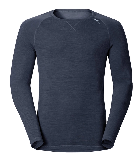 Undershirt Odlo Mens L/S Crew Neck Revolution Tw Light Navy New Melange