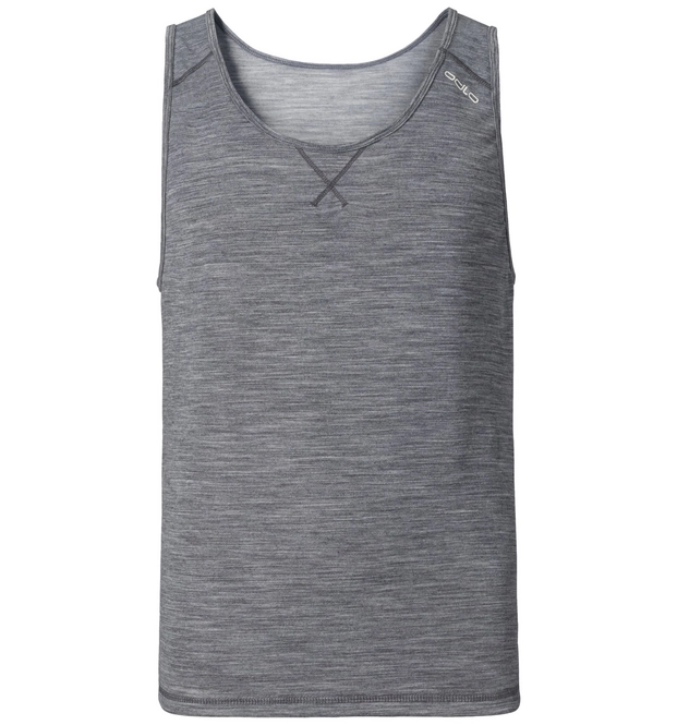 Vest Top Odlo Mens Singlet Crew Neck Revolution Tw Light Grey Melange