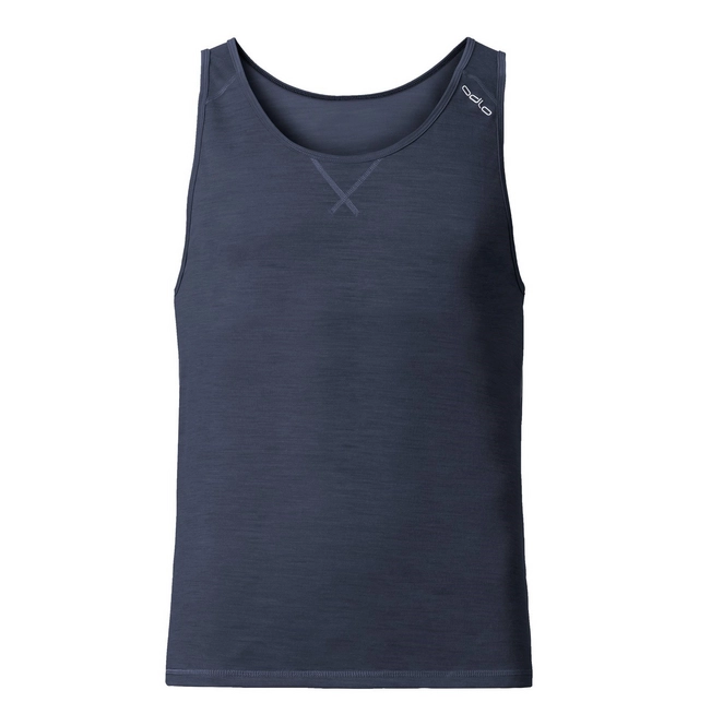 Vest Top Odlo Mens Singlet Crew Neck Revolution Tw Light Navy