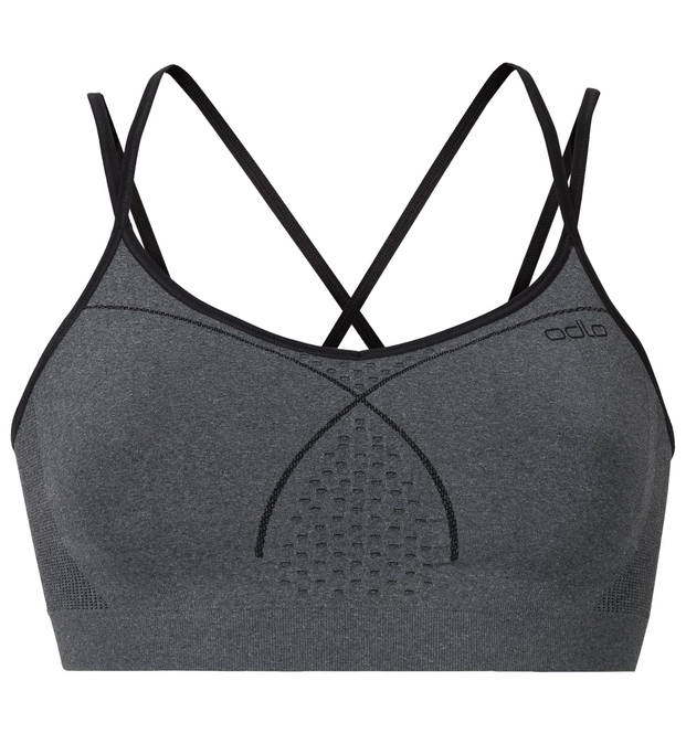 Sports Bra Odlo Womens Seamless Soft Steel Grey Melange
