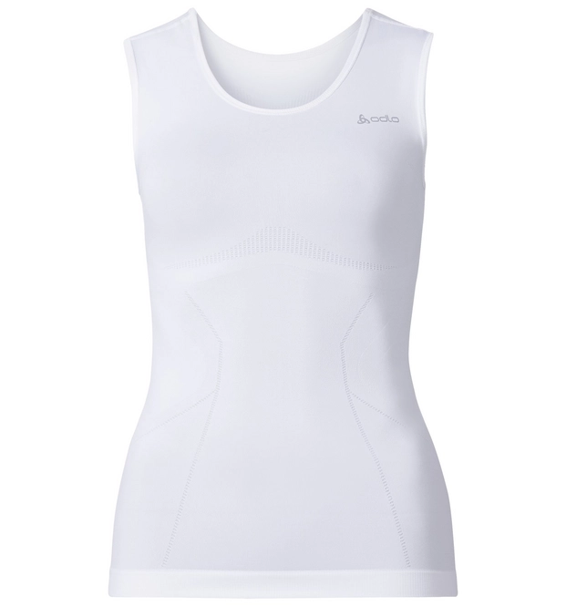 Vest Top Odlo Womens Singlet Crew Neck Evolution Light Lo White
