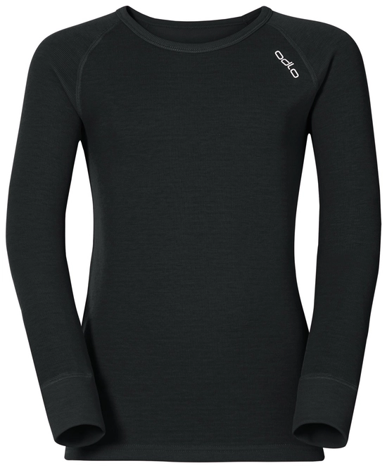 Undershirt Odlo L/S Crew Neck Warm Kids Black