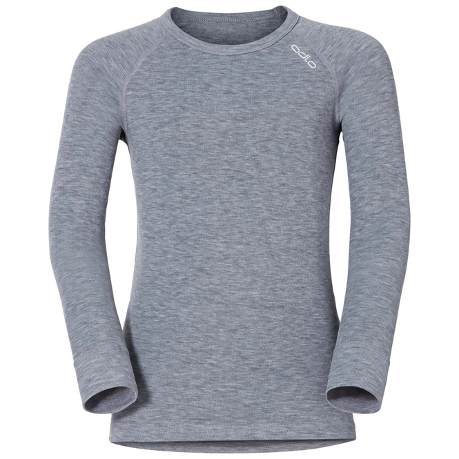 Undershirt Odlo L/S Crew Neck Warm Kids Grey