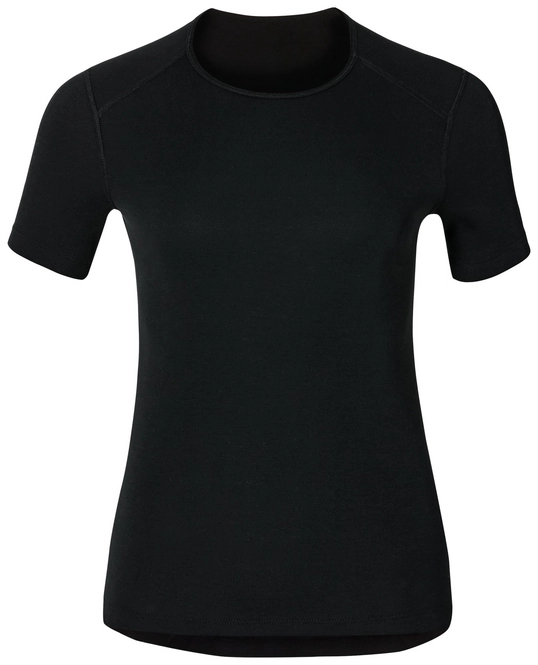 Undershirt Odlo Womens S/S Crew Neck Warm Black