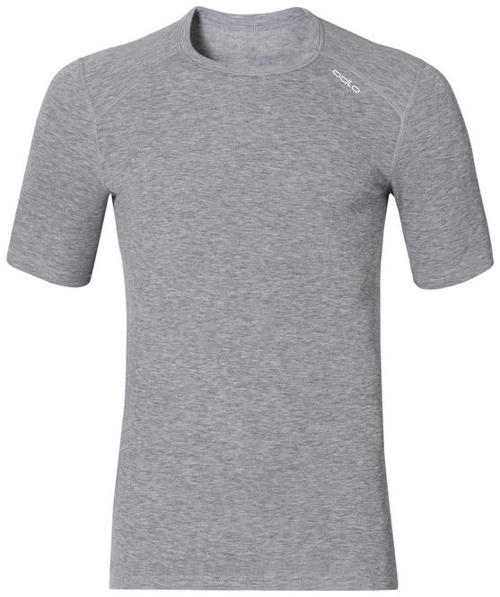 Undershirt Odlo Mens S/S Crew Neck Warm Grey Melange
