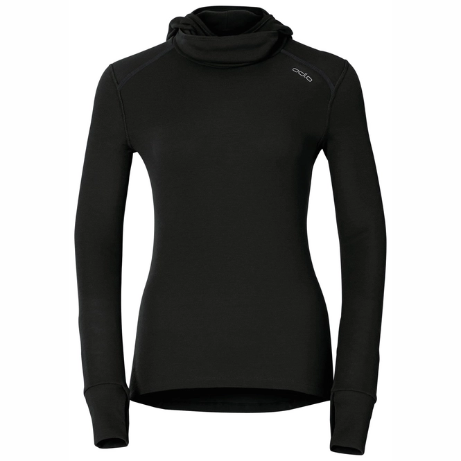 Undershirt Odlo Womens L/S With Facemask Warm Black
