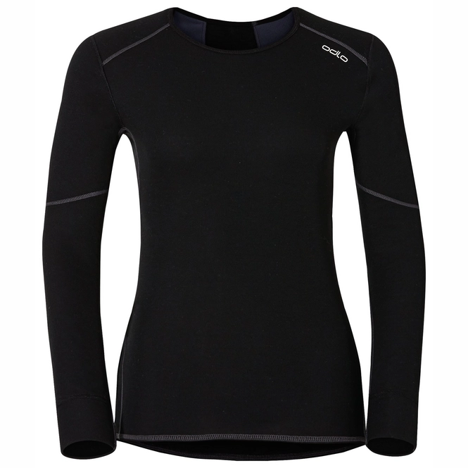 Undershirt Odlo Womens L/S Crew Neck X-Warm Black