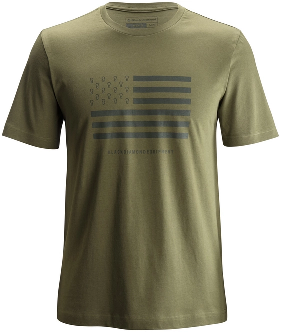 T-Shirt Black Diamond Men Ss Greenwood Tee Burnt Olive
